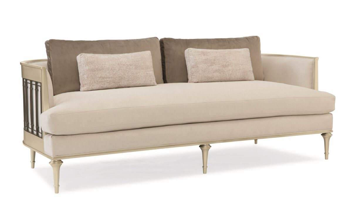 "Bold and contemporary Quit Your Metal-ing collection by Caracole, featuring striking metallic accents and modern design for a luxurious, high-style living space."