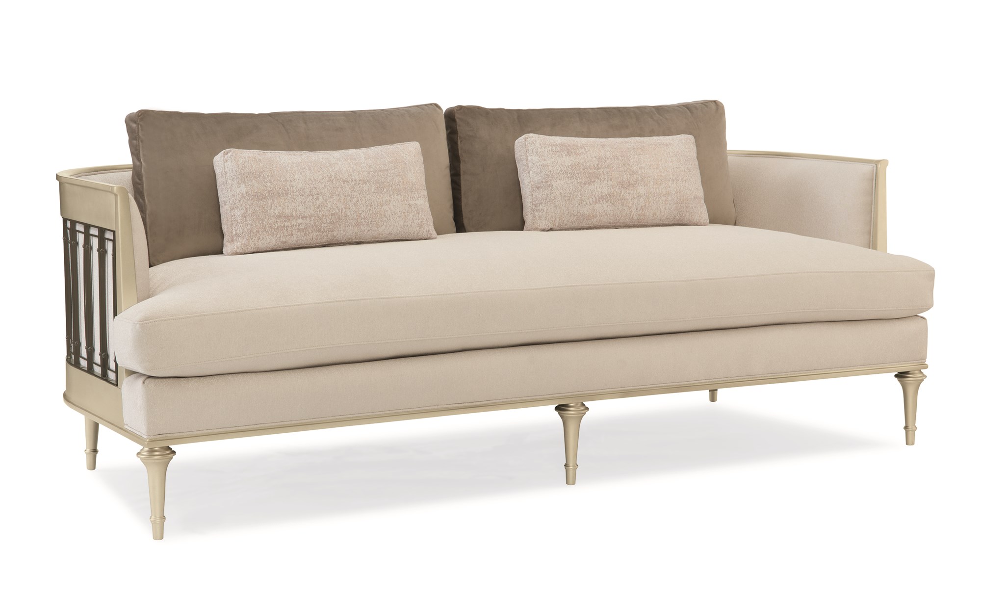 "Bold and contemporary Quit Your Metal-ing collection by Caracole, featuring striking metallic accents and modern design for a luxurious, high-style living space."