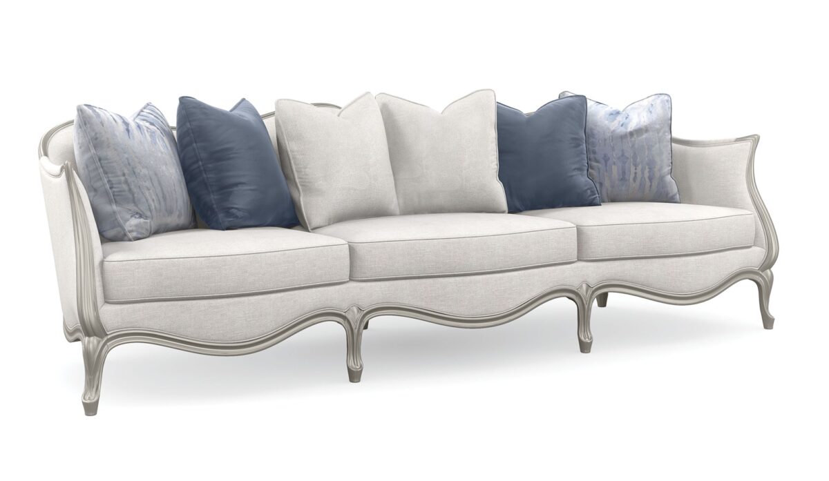 "Inviting and elegant Special Invitation Sofa by Caracole, offering luxurious upholstery and a refined design that adds sophistication and comfort to any living room."