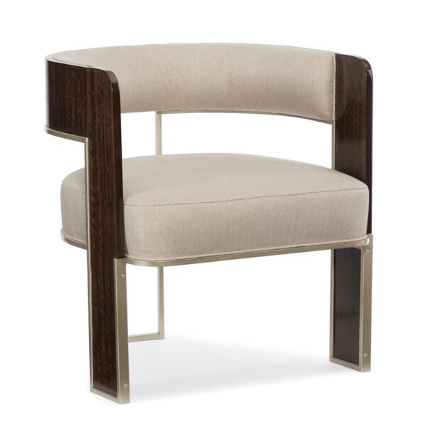 "Sleek and modern Streamliner Chair by Caracole, featuring clean lines and luxurious upholstery for a stylish and comfortable addition to any contemporary living space."