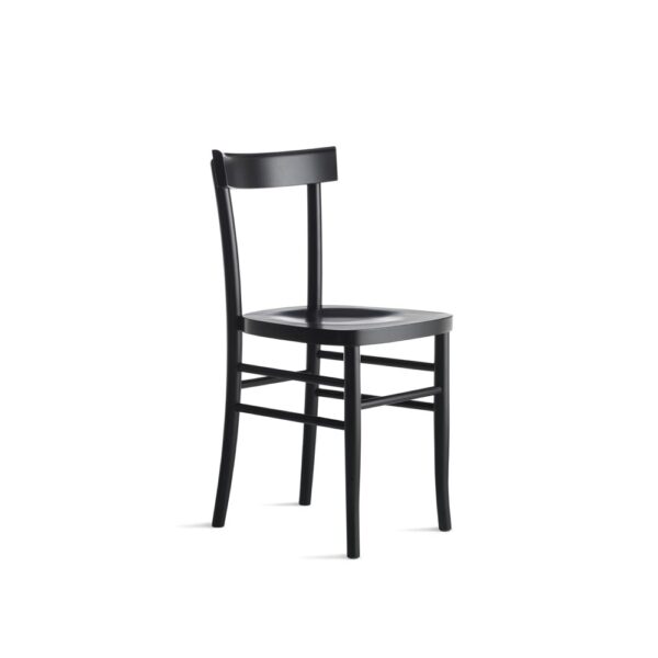 "Cherish Chair by Casamania, designed by StH, featuring a minimalist solid beech wood frame with a plywood seat, available in various lacquered finishes."