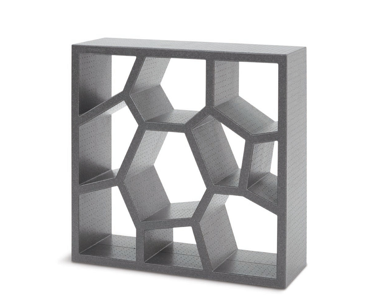 Opus Incertum Bookcase by Casamania & Horm – Modular Design by Sean Yoo with Recyclable Expanded Polypropylene