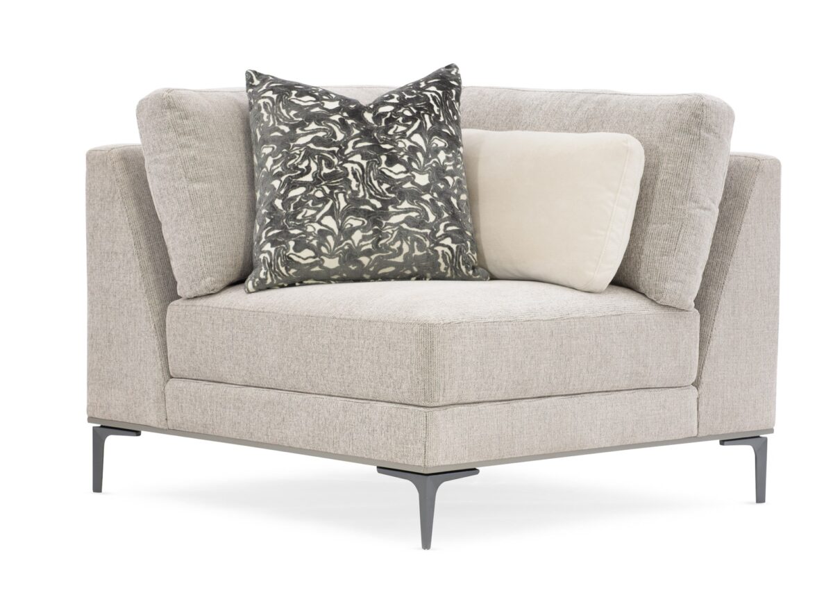 Stylish Remix Right Arm Chair by Caracole, perfect for upscale living rooms.