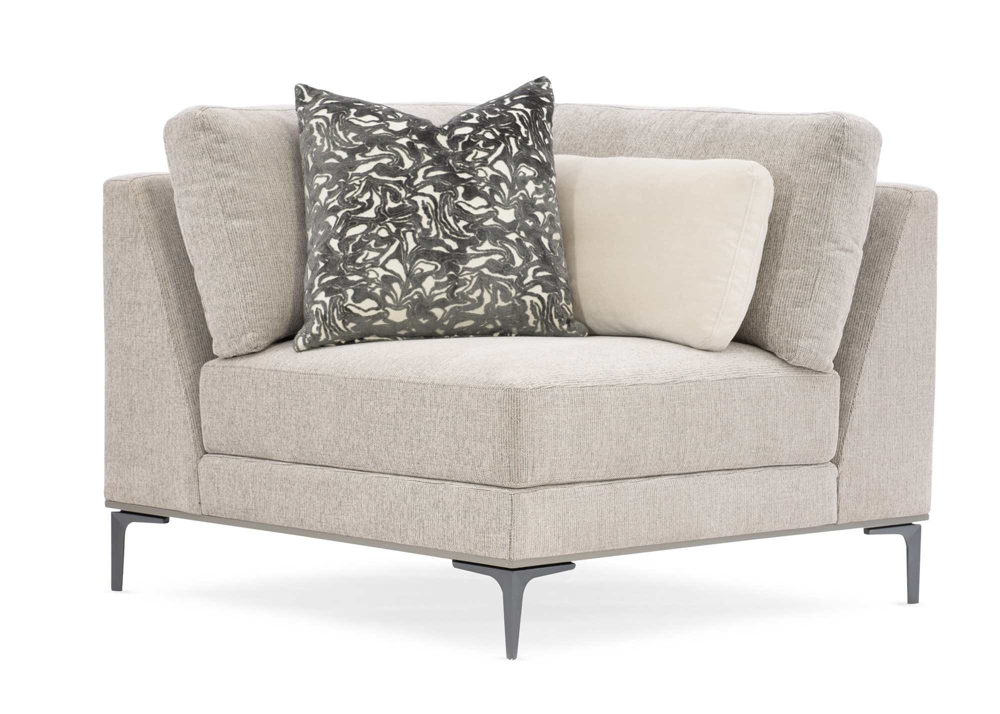 Stylish Remix Right Arm Chair by Caracole, perfect for upscale living rooms.