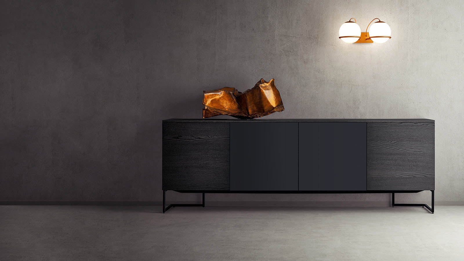 “Grafica by Pianca modern Italian sideboard – bold geometric pattern on cabinet fronts”