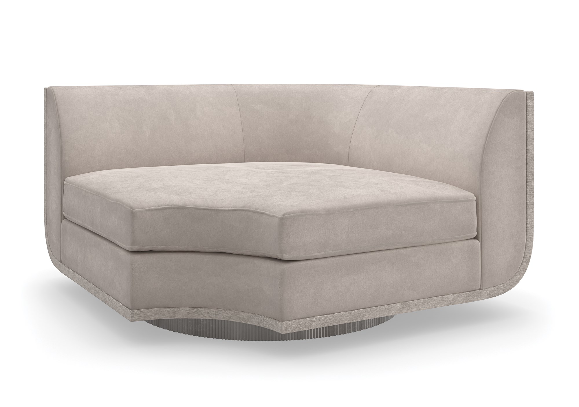 Modern Clipper Corner Wedge from Caracole, creating a seamless curve in a sectional configuration.