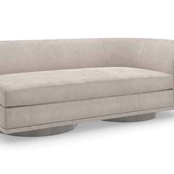 Modern Clipper RAF Sofa from Caracole, with an undulating silhouette and one arm on the right.