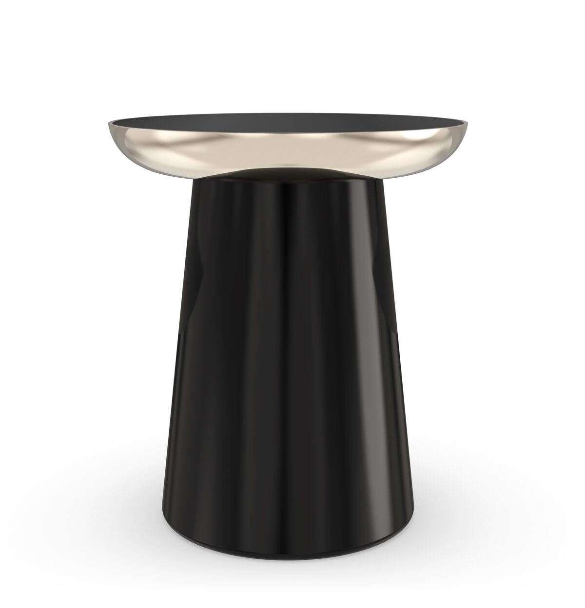 Contemporary Umbra Side Table in Piano Black finish