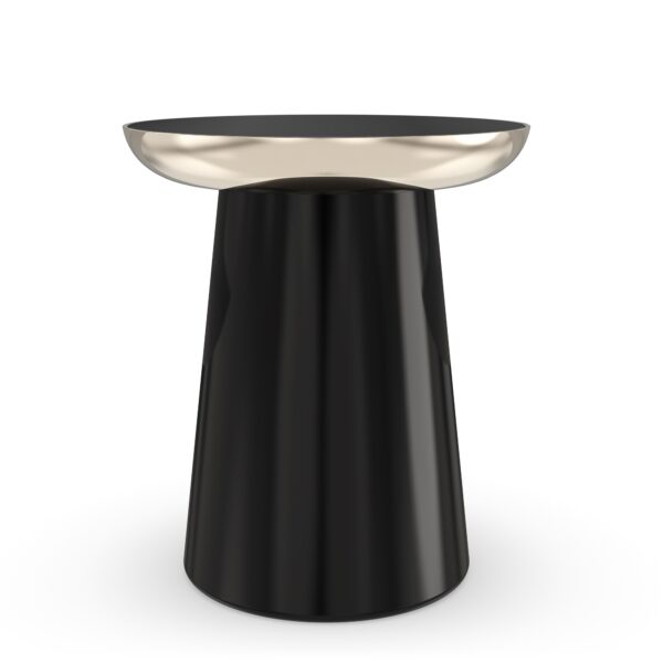 Contemporary Umbra Side Table in Piano Black finish