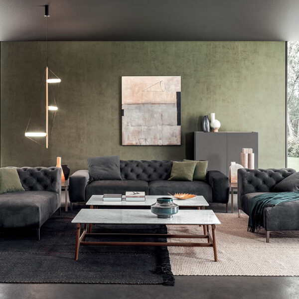 “Boston by Pianca modern Italian armchair – elegant design with plush cushions and clean lines”