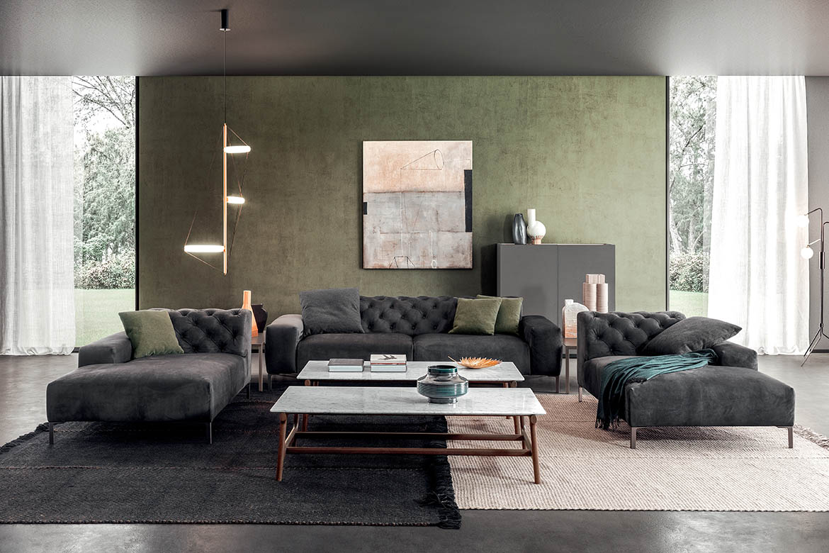 “Boston by Pianca modern Italian armchair – elegant design with plush cushions and clean lines”