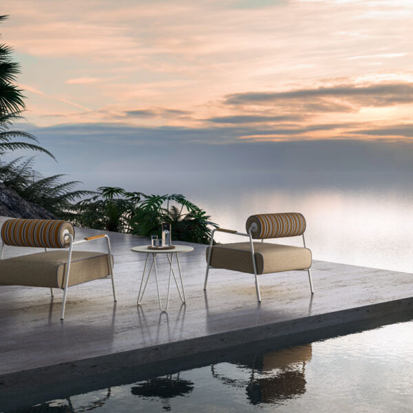 “Levante Out by Pianca modern Italian outdoor sofa – sleek design with weather-resistant cushions”