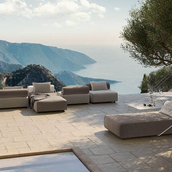 “Levante Out by Pianca modern Italian outdoor sofa – sleek weather-resistant design for patios”