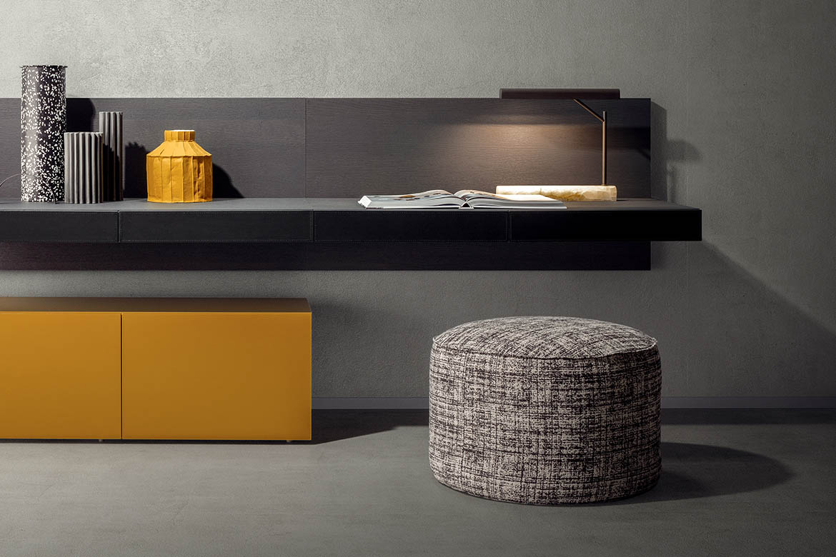 “Eden bed by Pianca – modern Italian upholstered bed with minimalist headboard design”
