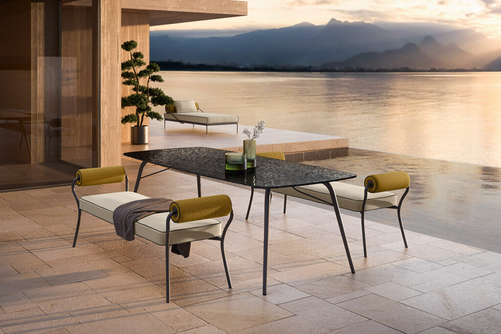 “Levante Out by Pianca modern Italian outdoor sofa – elegant weather-resistant design for terraces and patios”