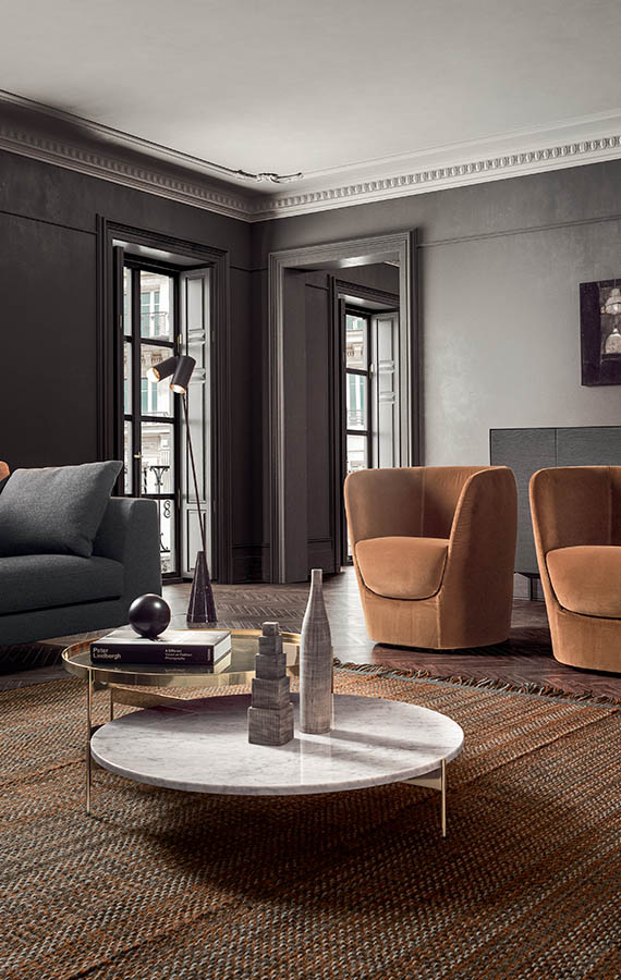 “Pianca Abaco – contemporary nesting tables with minimalist circular shapes and refined finishes”