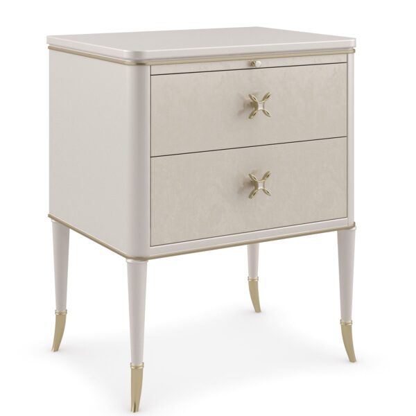 FINISHING UP console table by Caracole, a stylish and functional table that brings a sense of refined elegance and distinctive design to any room.