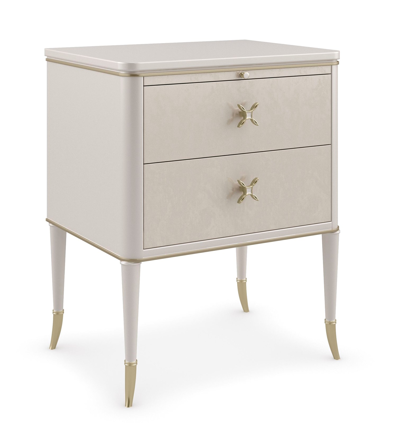 FINISHING UP console table by Caracole, a stylish and functional table that brings a sense of refined elegance and distinctive design to any room.