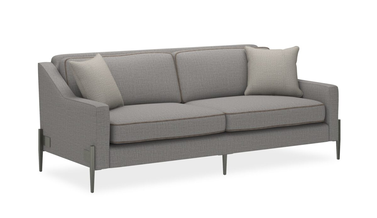 85 Remix Sofa by Caracole"Modern 85 Remix Sofa by Caracole, featuring clean lines, luxurious upholstery, and contemporary design, perfect for sophisticated living rooms."