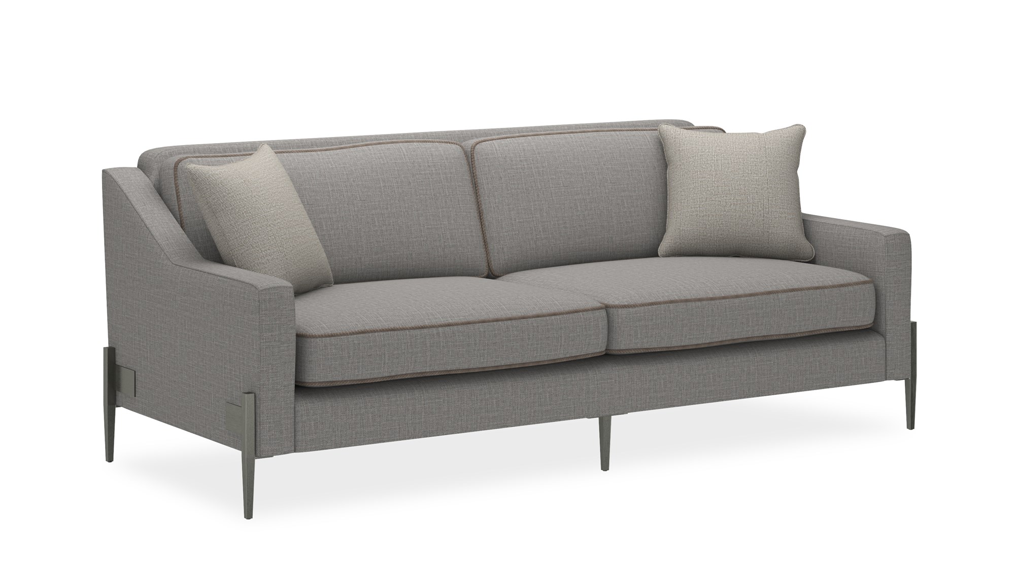 85 Remix Sofa by Caracole"Modern 85 Remix Sofa by Caracole, featuring clean lines, luxurious upholstery, and contemporary design, perfect for sophisticated living rooms."