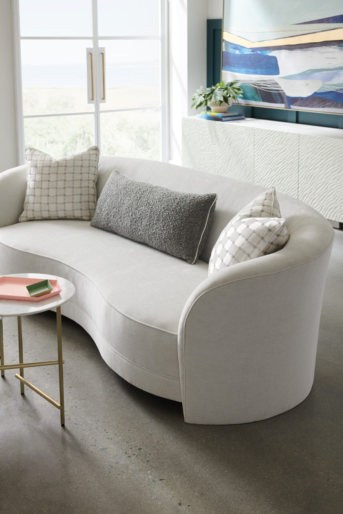 Elevate your home with Ahead of The Curve by Caracole. A perfect fusion of modern design and luxurious comfort, crafted to make a statement in any room.