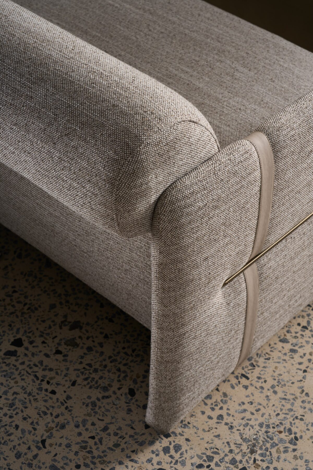 "Classic and refined Cigar Club Sofa by Caracole, featuring luxurious upholstery and sophisticated design for a distinguished and comfortable seating experience."