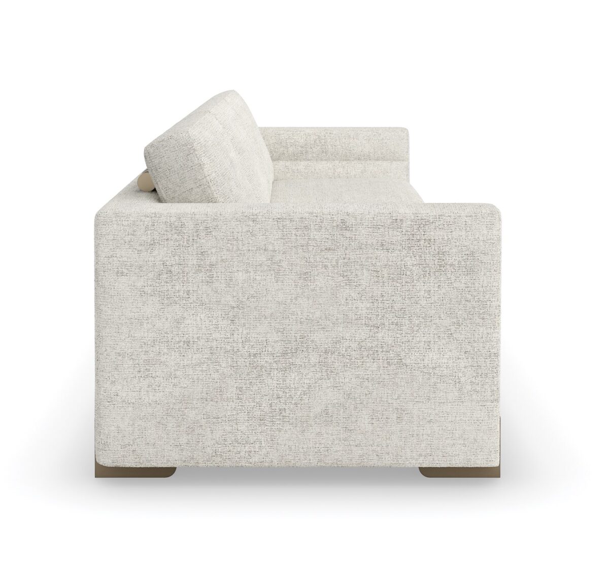 "Modern and elegant Counter Balance Sofa by Caracole, featuring a sleek design with balanced proportions and plush seating for ultimate comfort."