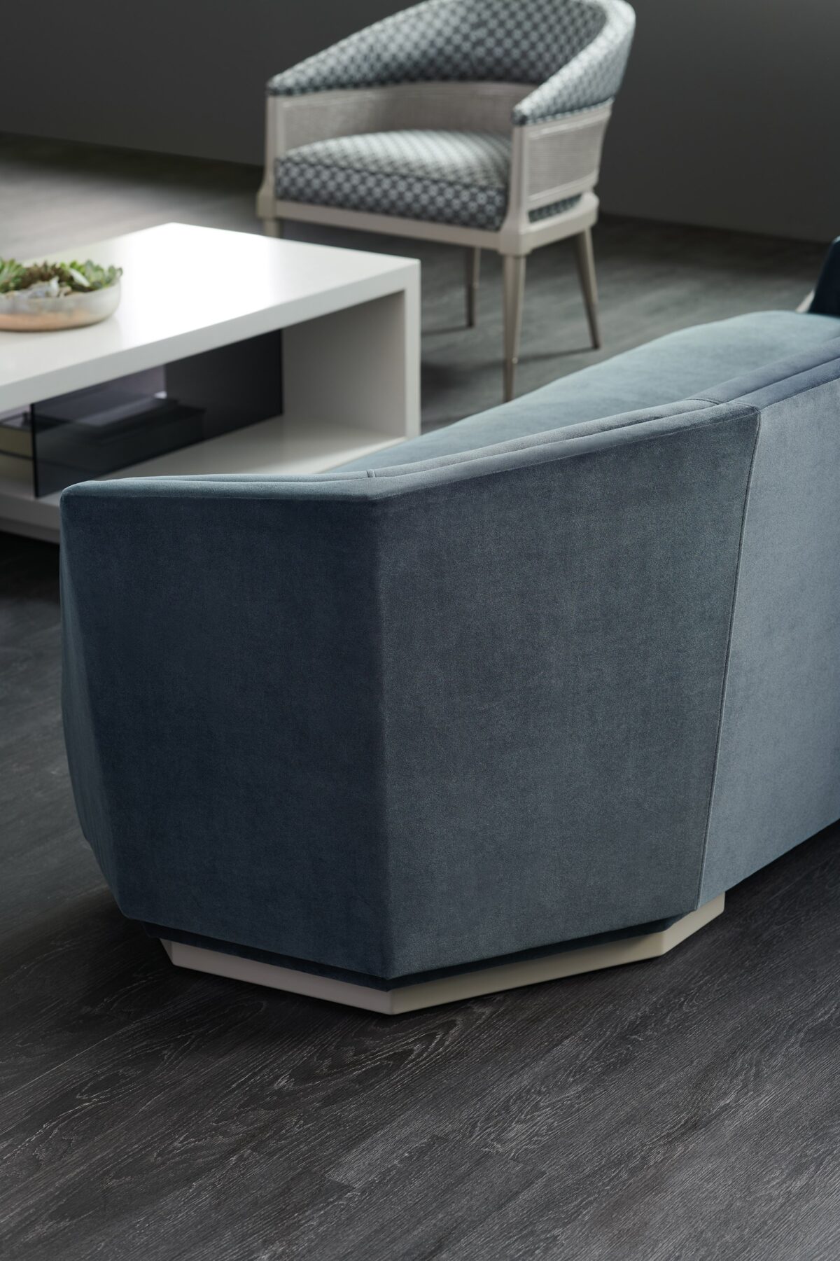 "Elegant and timeless Expressions Sofa by Caracole, featuring refined upholstery and a modern design that enhances any living room with comfort and style."