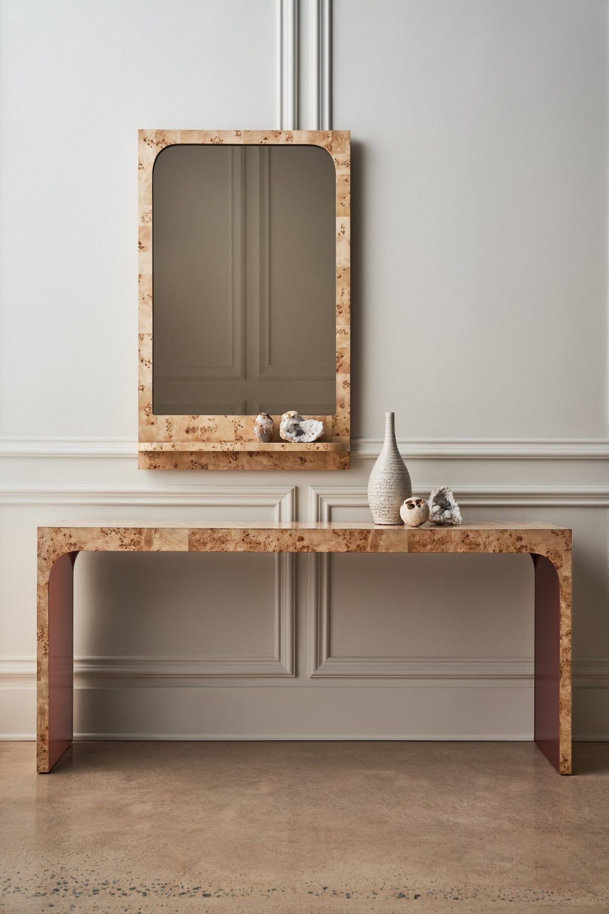 "Elegant and glamorous Burlesque Mirror by Caracole, featuring a striking design with luxurious detailing that adds a touch of sophistication to any room."