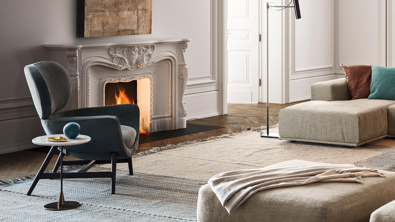 “Laurie by Pianca modern Italian armchair – elegant design with plush upholstery and curved silhouette”
