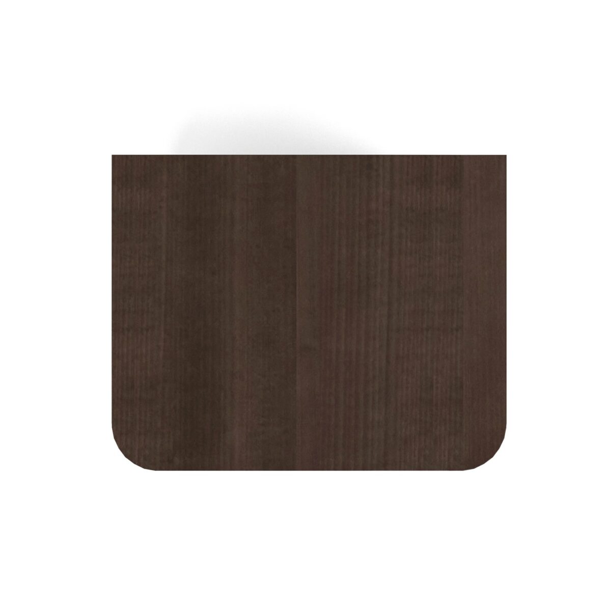 Bachelor Small Nightstand by Caracole — a 25″‑wide masculine bedside chest in high‑gloss Otter‑finish Tupelo veneer, with two softly rounded drawers featuring recessed Champagne‑Gold porthole pulls, soft‑closing side‑mount guides opening to deep UV‑Noir painted interiors, and a contrasting Dark‑Chocolate plinth base.