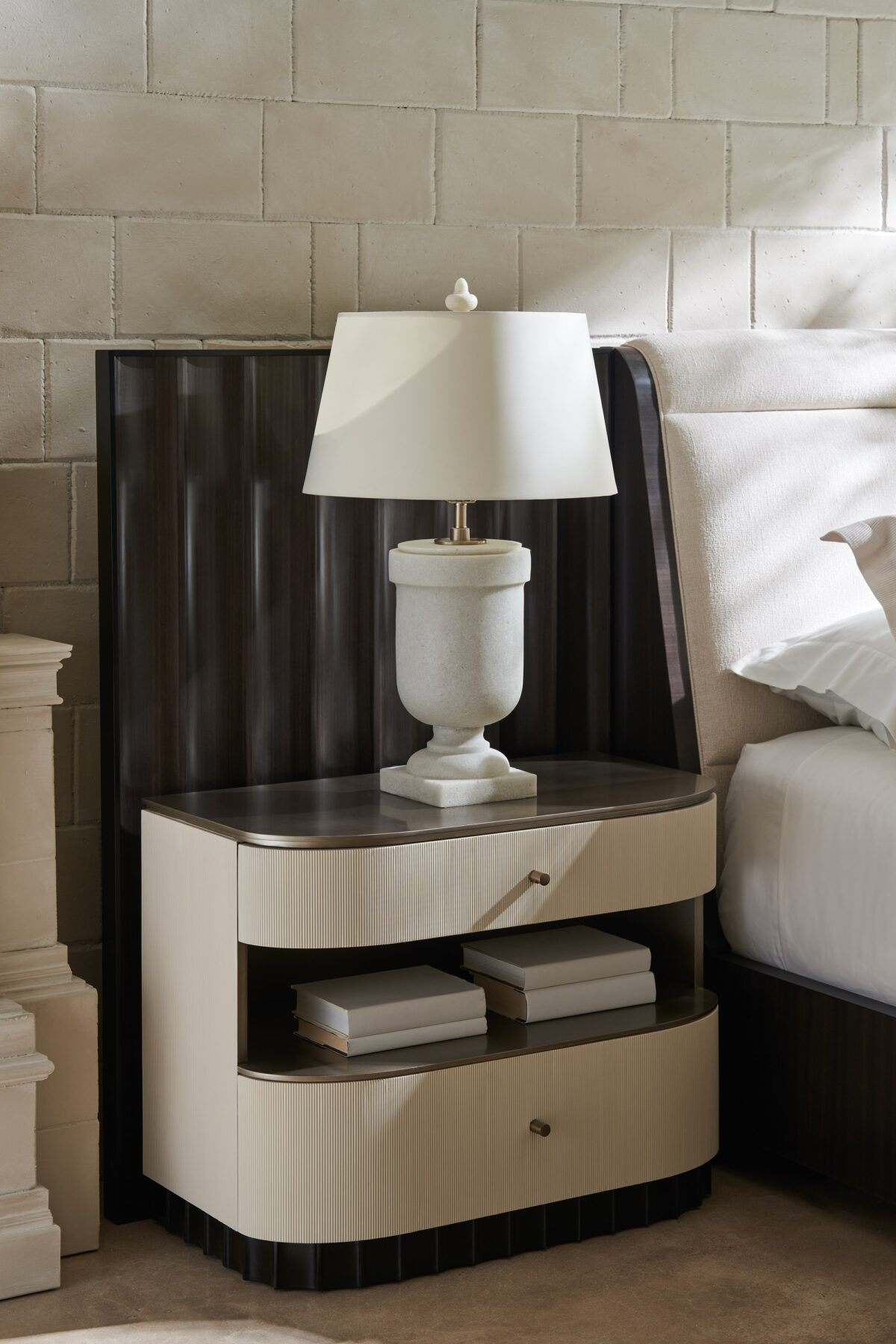 Bedroom furniture from the Deep Sleep collection by Caracole, designed for serene elegance and comfort.