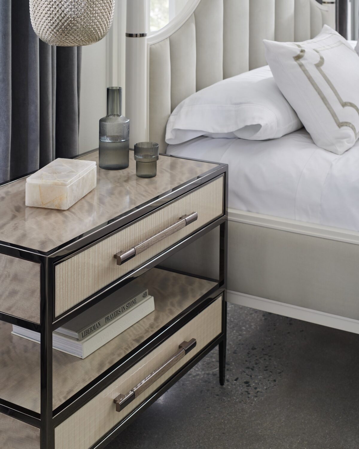 DUAL IMPRESSIONS by Caracole, a versatile furniture piece that plays with contrasting elements to create a unique and eye-catching design.
