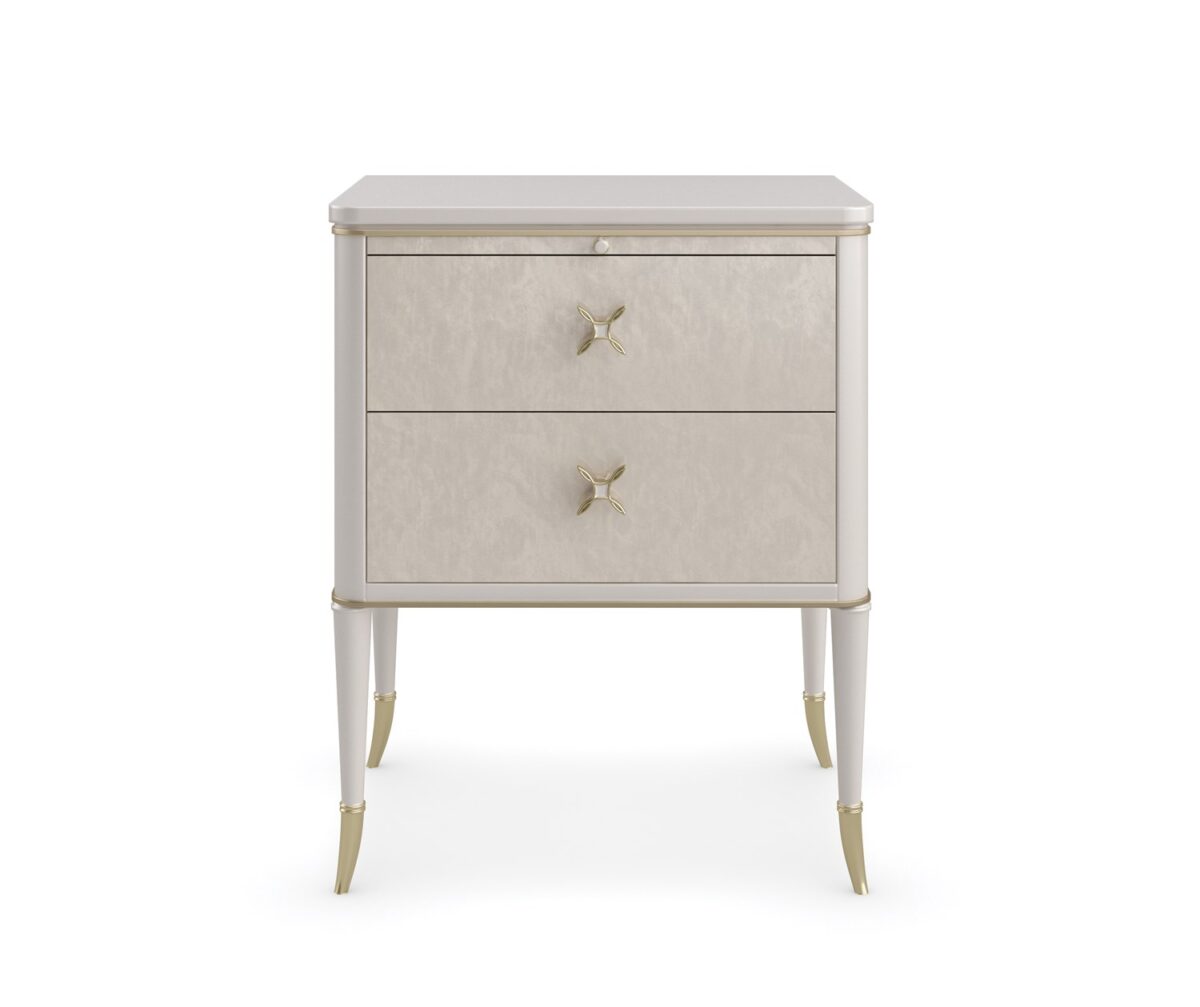 FINISHING UP console table by Caracole, a stylish and functional table that brings a sense of refined elegance and distinctive design to any room.