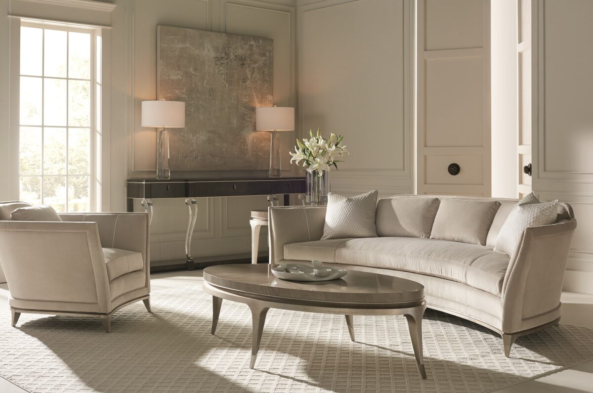 "Chic and innovative Bend The Rules collection by Caracole, combining bold design with modern elegance for a standout, contemporary living space."