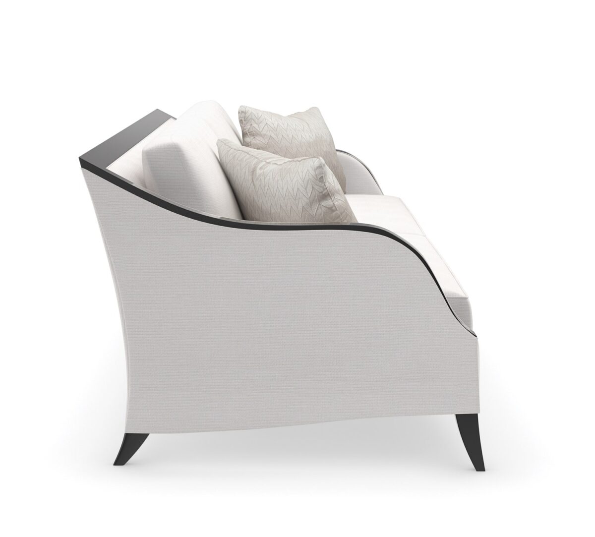"Elegant and refined Pitch Perfect Sofa by Caracole, featuring sleek lines, plush cushions, and a modern design that enhances any contemporary living space."