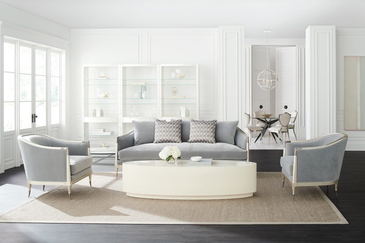 "Bold and contemporary Splash of Flash collection by Caracole, featuring striking design and luxurious finishes that bring a touch of glamour and style to any living space."