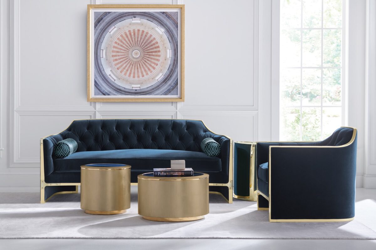 "Chic and sophisticated The Cat's Meow collection by Caracole, featuring luxurious materials and a refined design that adds elegance and charm to any modern space."