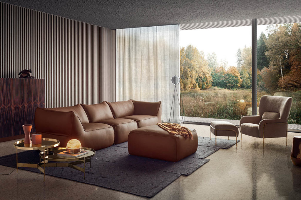“Contemporary modular sofa – Eden by Pianca featuring customizable seating and refined craftsmanship”