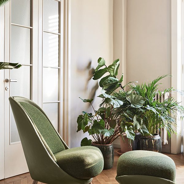 “Contemporary lounge chair – Calatea by Pianca featuring artistic form and luxurious upholstery”