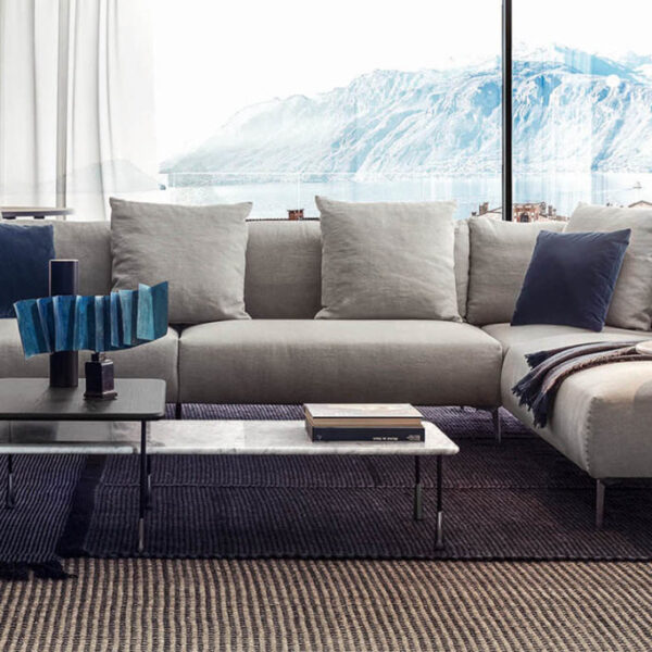“Modern Italian living room furniture – Baio by Pianca sofa with spacious design and refined craftsmanship”