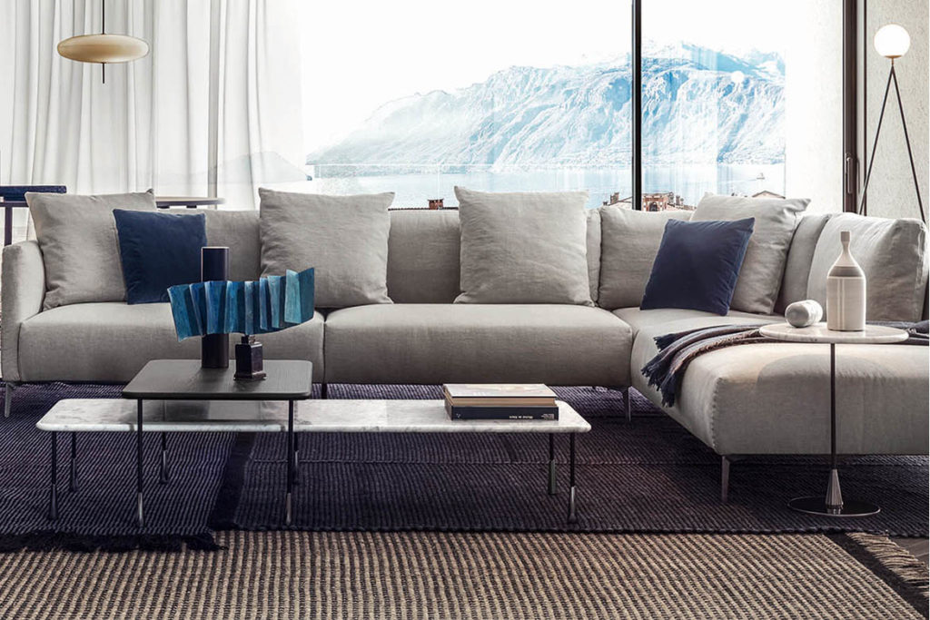 “Modern Italian living room furniture – Baio by Pianca sofa with spacious design and refined craftsmanship”