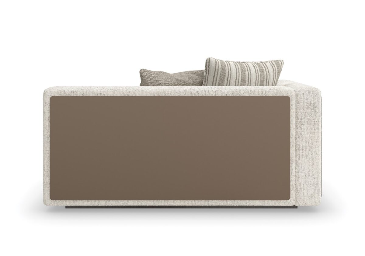 The Unity Left Arm Loveseat by Caracole (model M140-022-LL1-A) is a refined modular piece from the Caracole Modern Principles collection. It embodies a modern European aesthetic, characterized by clean lines, organic tones, and a harmonious blend of textures.
