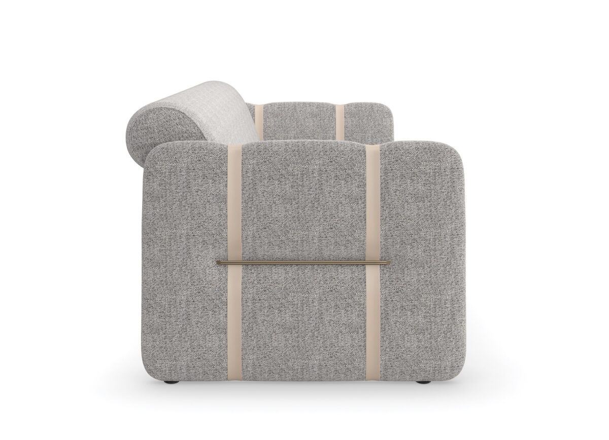 "Classic and refined Cigar Club Sofa by Caracole, featuring luxurious upholstery and sophisticated design for a distinguished and comfortable seating experience."