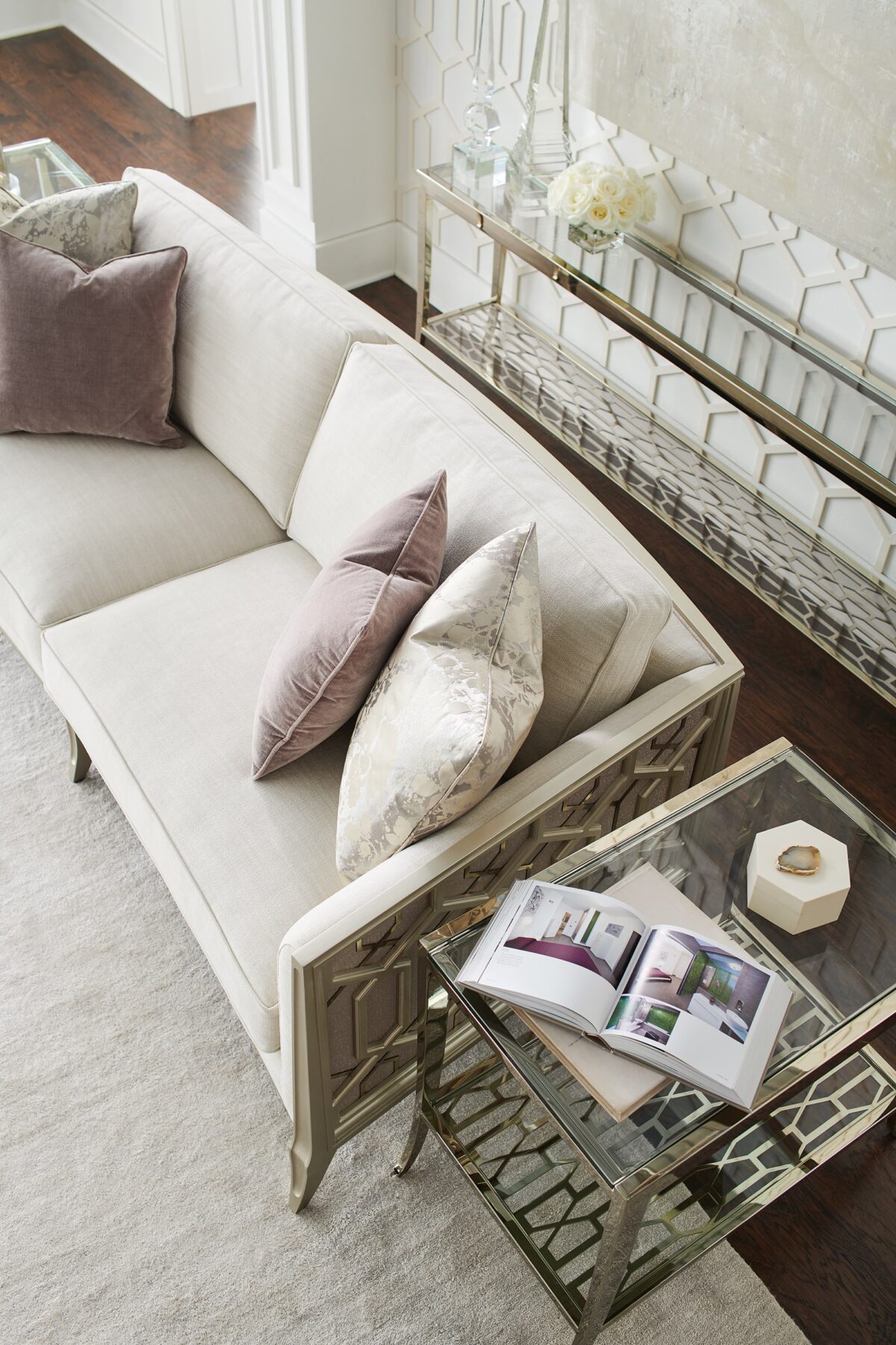 "Stylish and contemporary Just Duet collection by Caracole, featuring a harmonious blend of sleek design and plush comfort for an elegant living space."