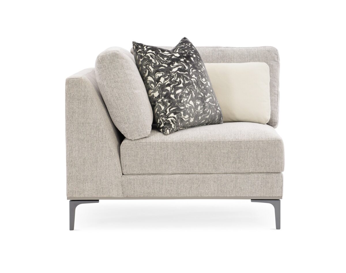 Stylish Remix Right Arm Chair by Caracole, perfect for upscale living rooms.