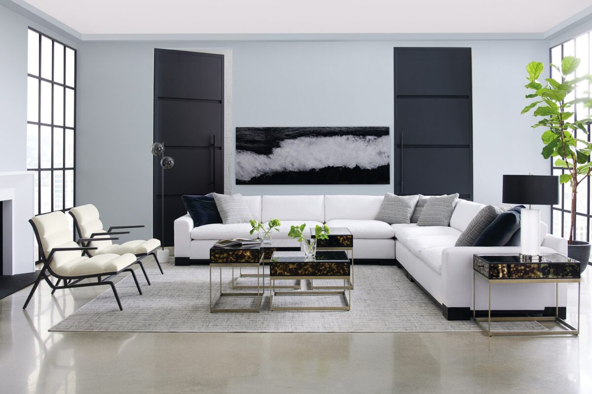 Indulge in the elegance of the Refresh Left Arm Loveseat by Caracole, combining sleek design with luxurious comfort for a refined living space.