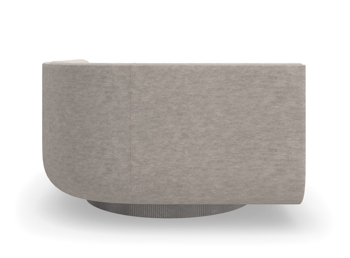 Modern Clipper Corner Wedge from Caracole, creating a seamless curve in a sectional configuration.