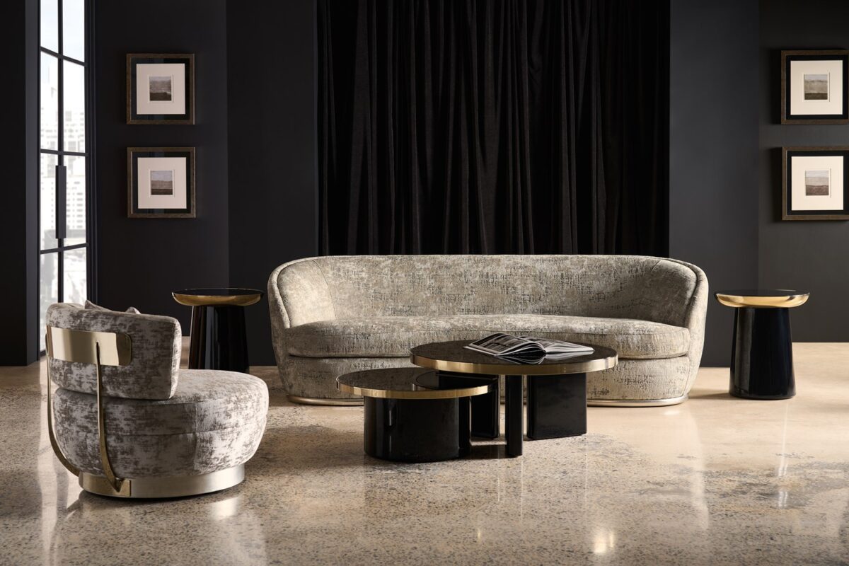 Umbra Large Cocktail Table by Caracole with a modern, elegant design.