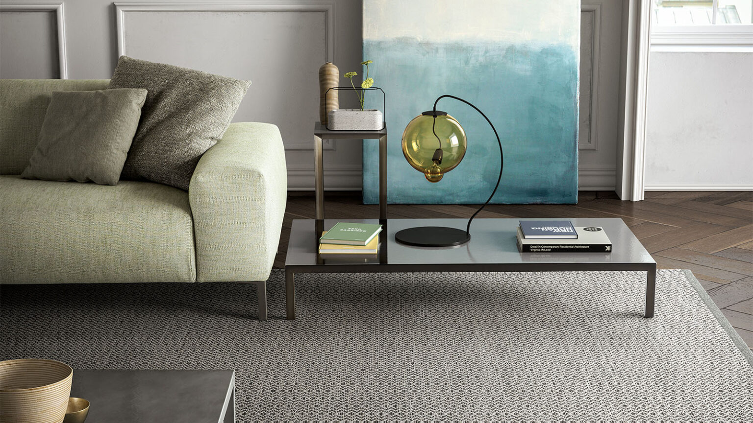 “Modern Italian furniture – Mono by Pianca console table with sculptural base and sophisticated appeal”